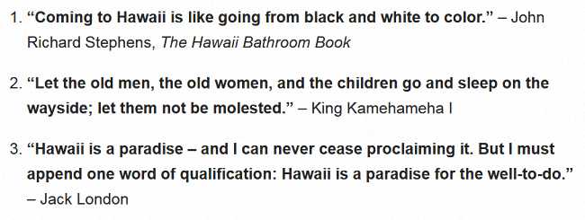 Coming to Hawai'i is like going from black and white to color. Coming to Hawai'i is like going from black and white to color.