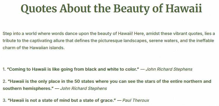 Coming to Hawai'i is like going from black and white to color. Coming to Hawai'i is like going from black and white to color.